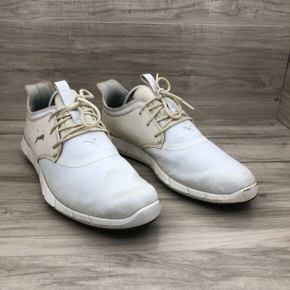 Puma Golf Shoes Mens 9 White Lace Up Missing insoles Spikeless main image 5